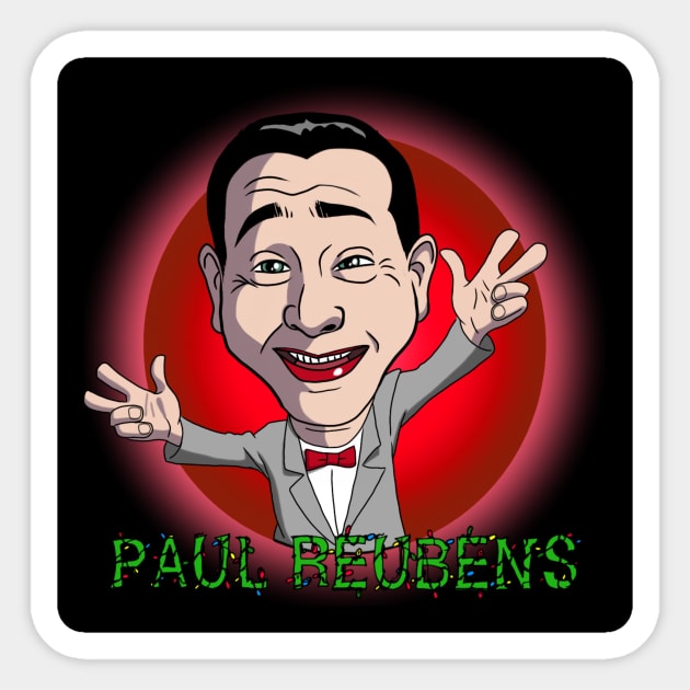 Paul Reubens Sticker by AndrewKennethArt